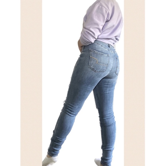 Ultra High Rise Ripped Skinny Jeans, worn a couple times - Picture 2 of 6